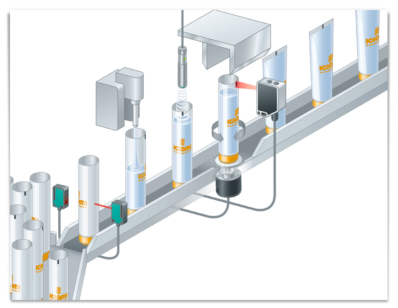 Tubenfüllmaschine Vektor
