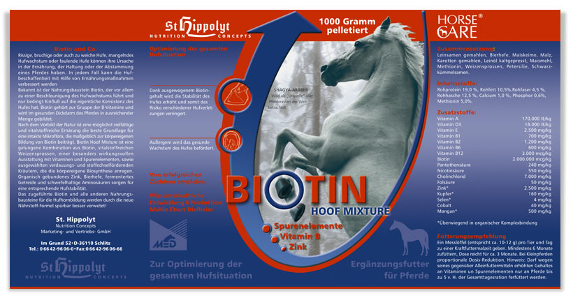 Produktetikette BIOTIN