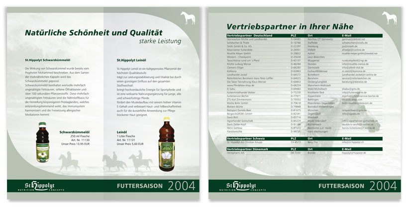 Produktflyer Futtersaison 2004